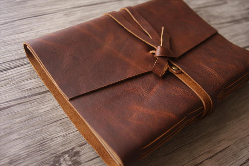 Personalized Leather Photo Guest Book