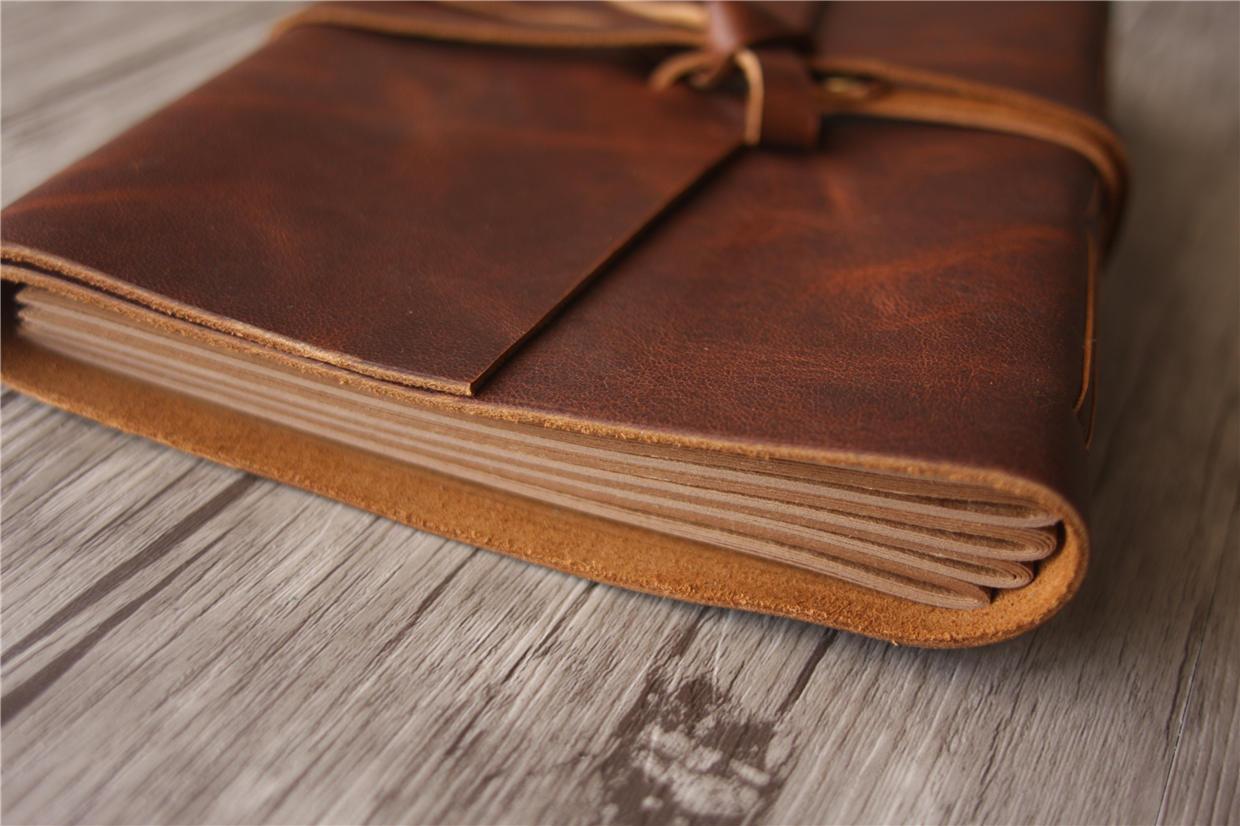 Personalized Leather Photo Guest Book