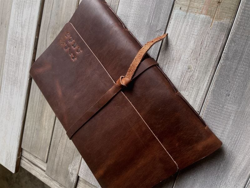 Personalized Coffee Leather Bound Journal