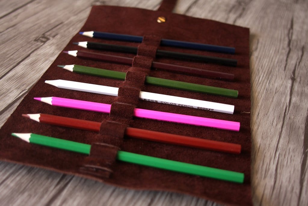 Custom Leather Pencil Holder Sleeve