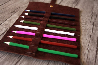 Custom Leather Pencil Holder Sleeve