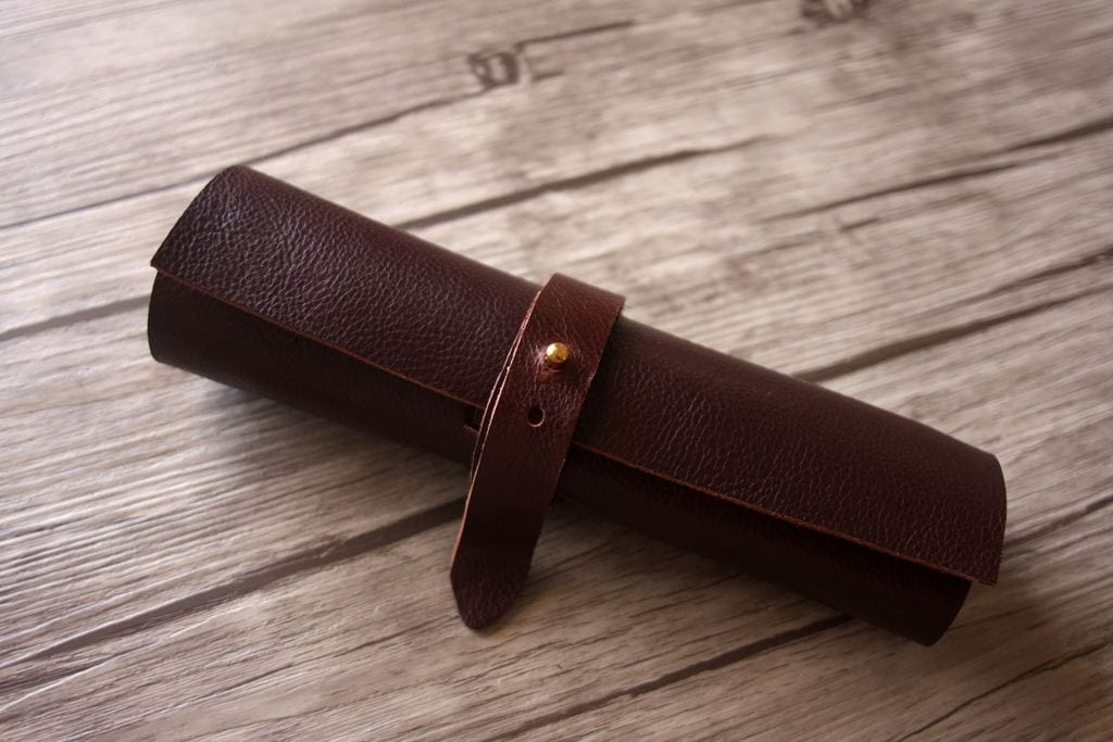 Custom Leather Pencil Holder Sleeve