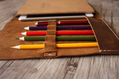 Engraved Leather Kindle e Reader Cases Sleeve