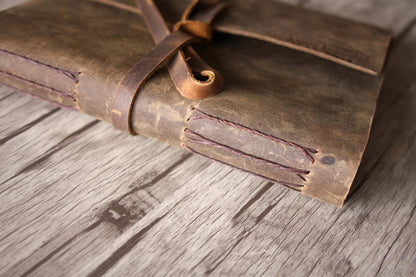 Custom Leather Picture Wedding Guest Book