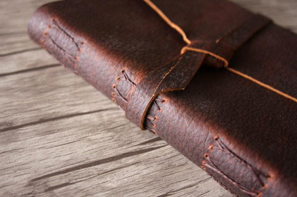 Vintage Leather Personalized Grandparents Memory Book Photo Album