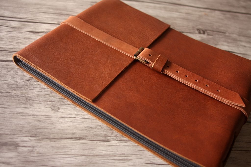 Personalized Leather Picture Frame Guest Book Album