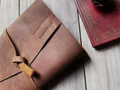 Saddle Leather Hiking Journal Personalized