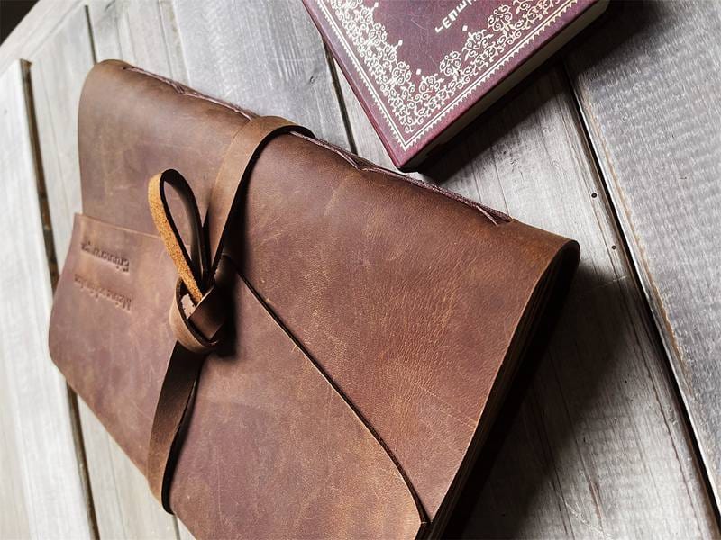 Saddle Leather Hiking Journal Personalized