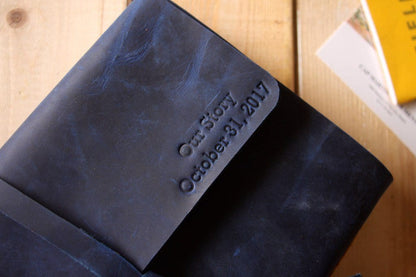 Personalized Leather Photo Album Guest Book