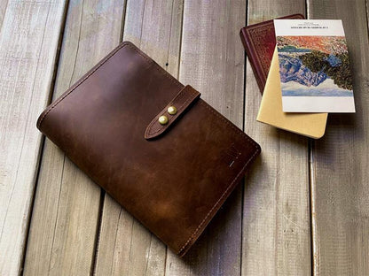 Custom Brown Leather Journal Notebook