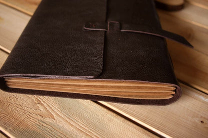Engraved Leather Blank Guest Book Album