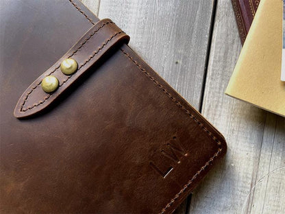 Custom Brown Leather Journal Notebook