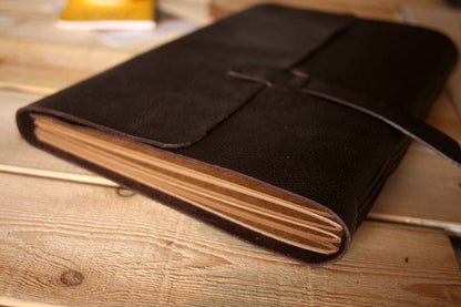 Engraved Leather Blank Guest Book Album