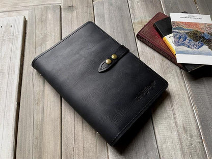 Refillable Black Leather Journal