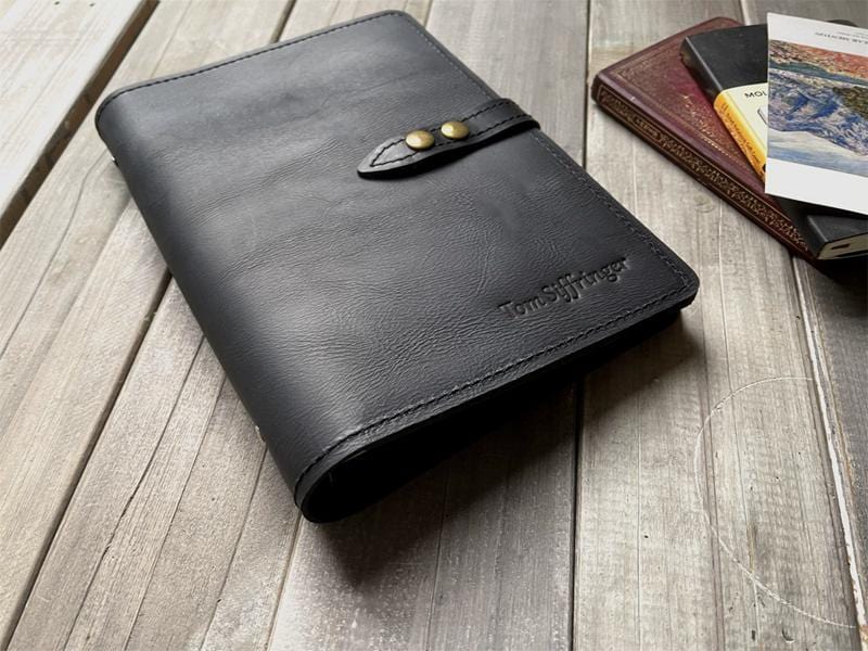 Refillable Black Leather Journal