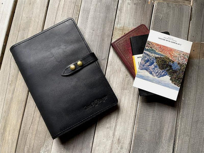 Refillable Black Leather Journal