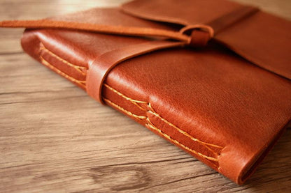 Monogrammed Italian Leather Photo Albums for Pet Dog