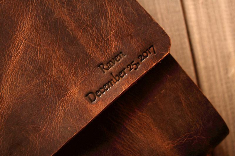 Distressed Brown Personalized Memorial Guest Book