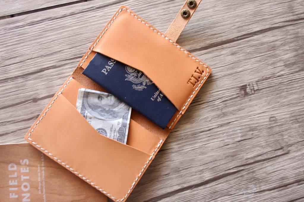 Custom Leather Passport Holder Sleeve
