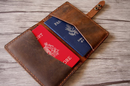 Travel Leather Passport Case Sleeve