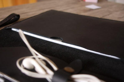 Engraved Leather Surface Laptop Cover Case