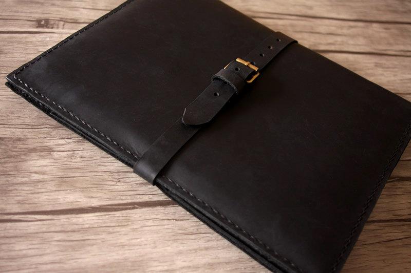 Engraved Leather Surface Laptop Cover Case