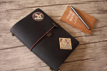 Embossed Leather Moleskine Travel Journal Notebook Cover