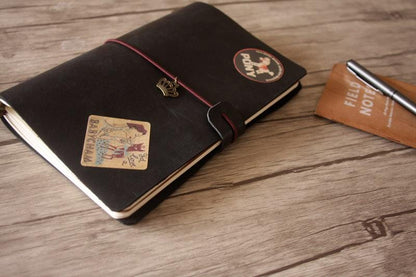 Embossed Leather Moleskine Travel Journal Notebook Cover