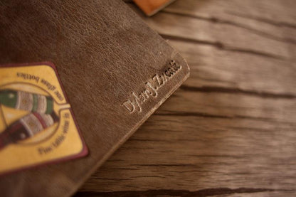 Monogrammed Leather Travel Journal