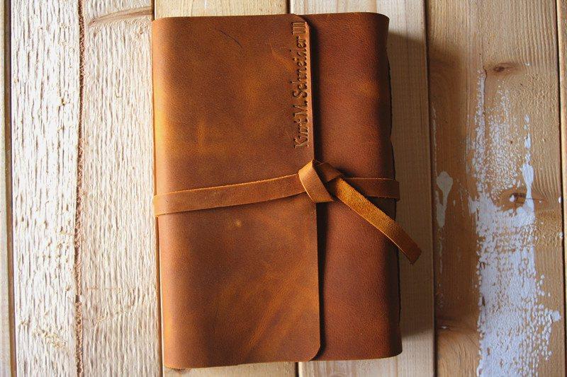 Custom Leather Photo Booth Guest Book