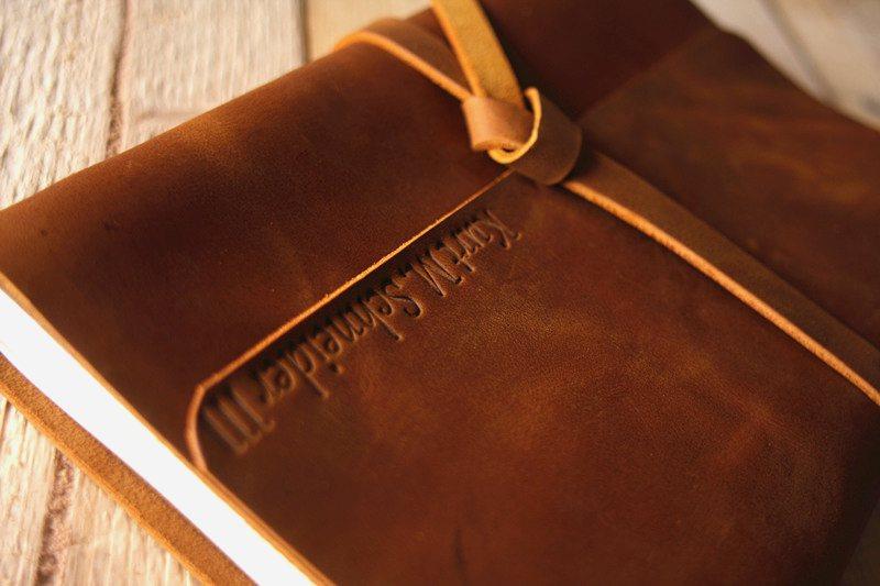 Custom Leather Photo Booth Guest Book