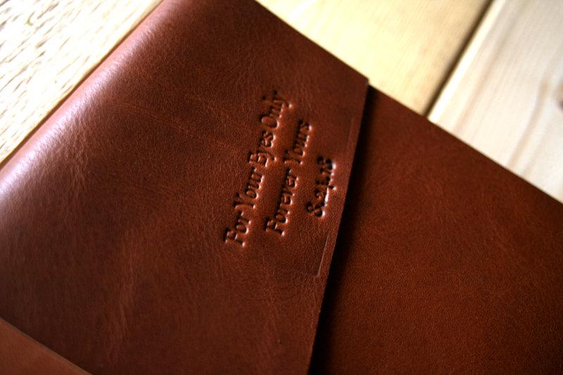 Custom Embossed Leather Bound Album Book