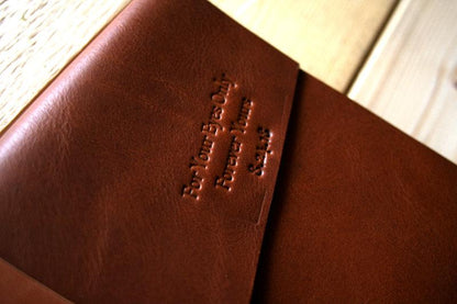 Custom Embossed Leather Wedding Guest Book
