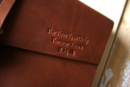Custom Embossed Leather Bound Album Book
