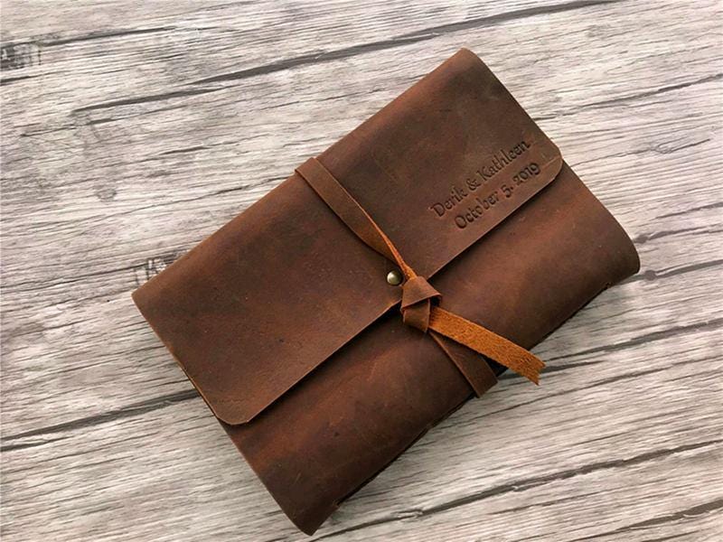 Personalized Leather Photo Memory Book Album