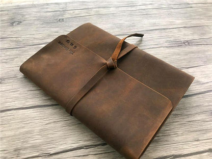 Handmade Leather Custom Travel Scrapbook Albums Memory Book