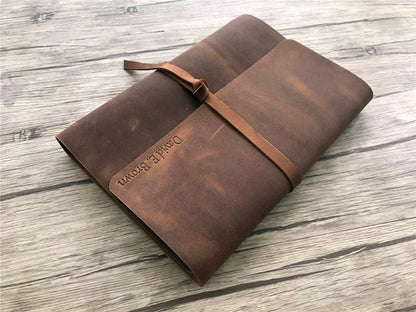 Handcrafted Leather Baby's First Year Memory Book