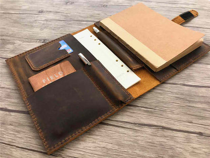 Rustic Leather Journal Personalized Notebook Cover