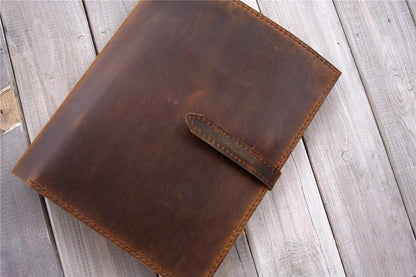 Custom Leather Portfolio Rustic Brown