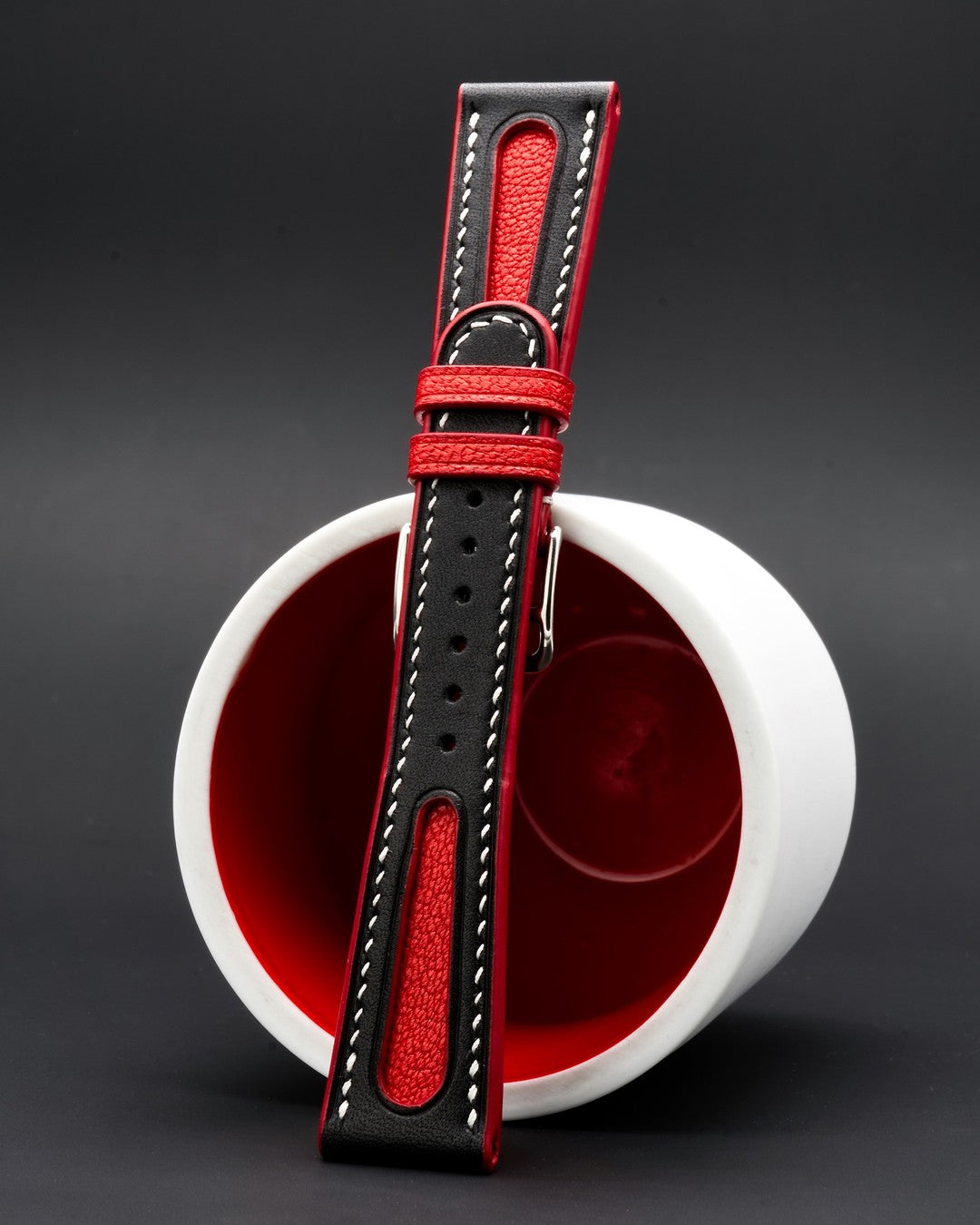 Classic Twin-Tone Elegance Leather Watch Strap