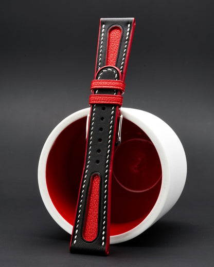 Classic Twin-Tone Elegance Leather Watch Strap
