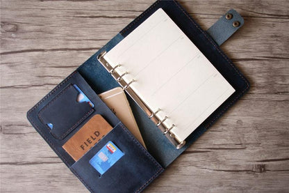 Handmade Blue Leather Notebook