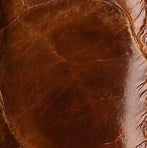 Bracelet pour montre en cuir fait main avec jambe d'autruche Durbuy - Cognac brillant élégance