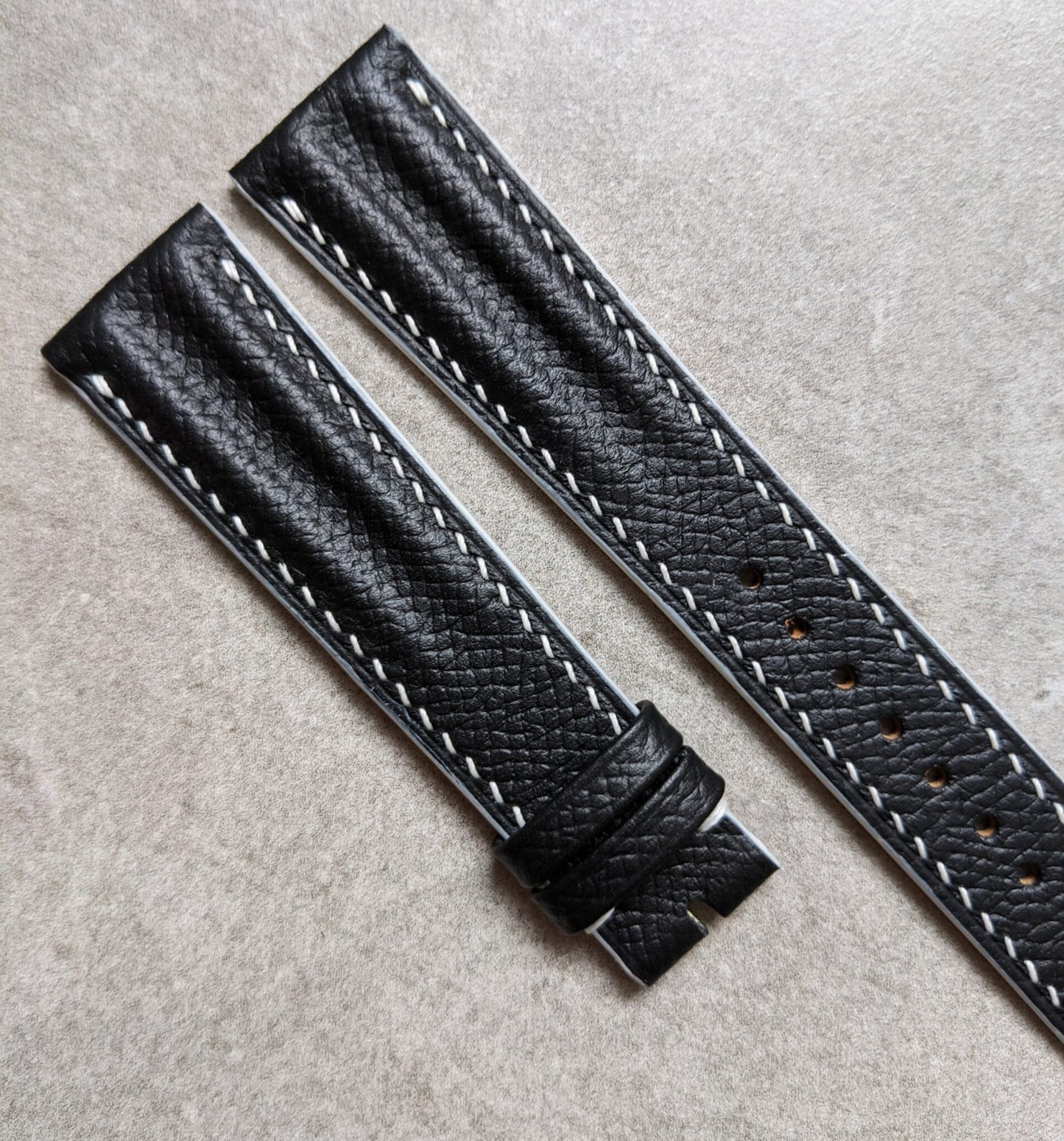 Epsom Calfskin Speedy Ridge - Black & White