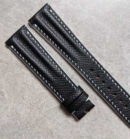 Epsom Calfskin Speedy Ridge - Black & White