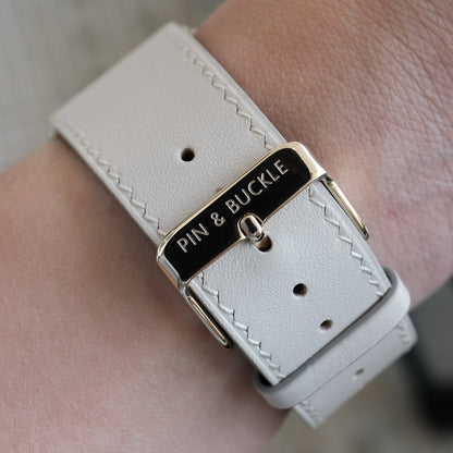 Élégant bracelet en cuir de luxe pour Apple Watch - Sabbia