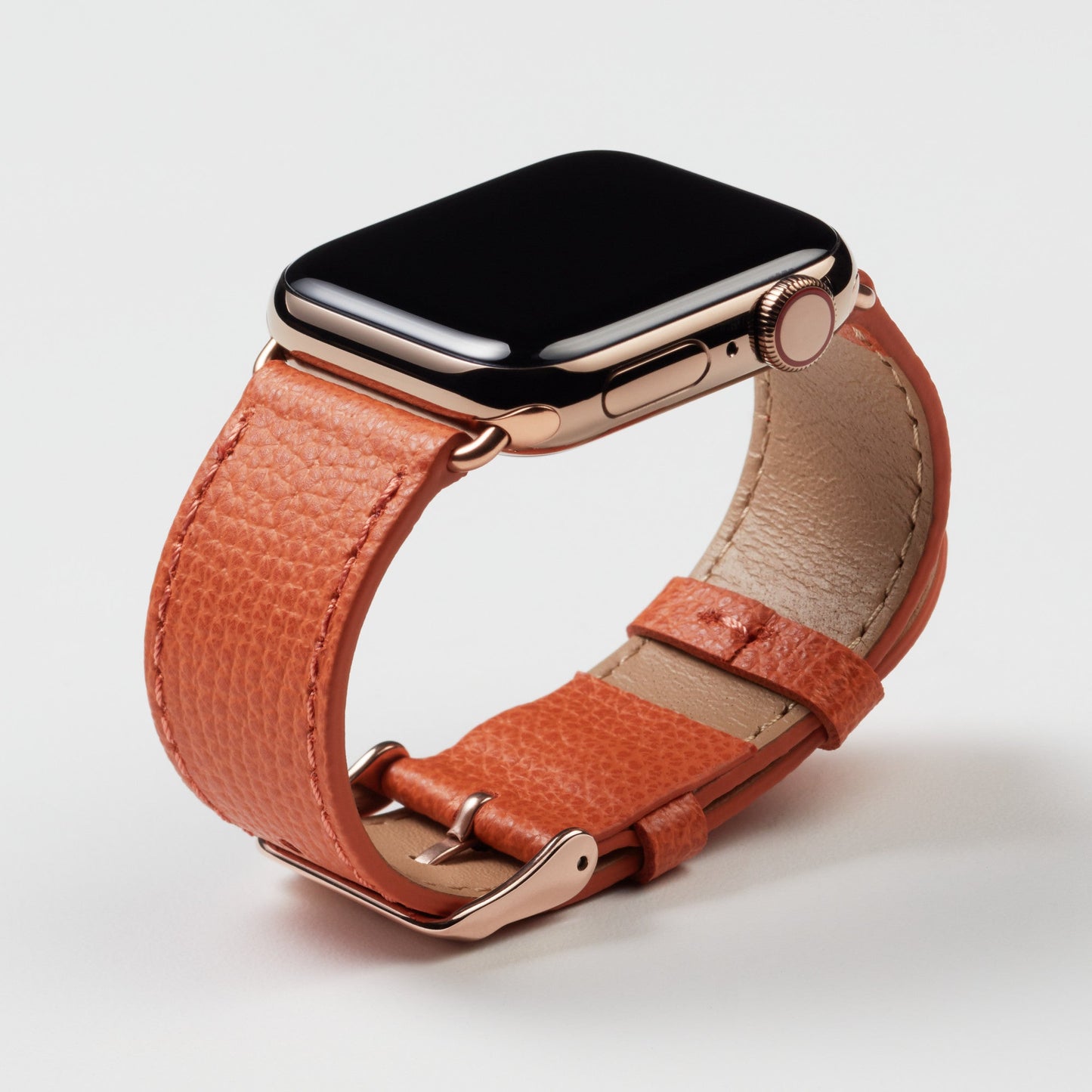 Epsom Lederarmband für Apple Watch - Elegantes Royal Orange Design