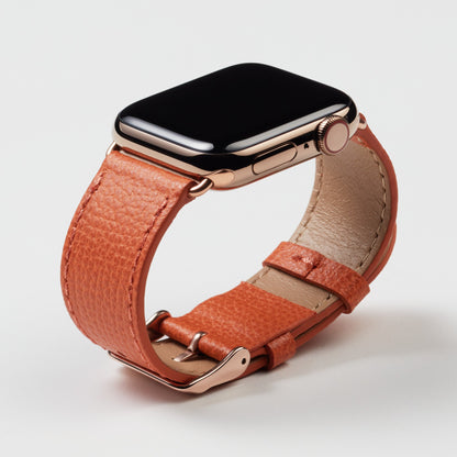 Epsom Lederarmband für Apple Watch - Elegantes Royal Orange Design