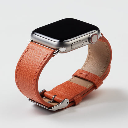Epsom Lederarmband für Apple Watch - Elegantes Royal Orange Design