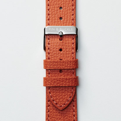 Epsom Lederarmband für Apple Watch - Elegantes Royal Orange Design